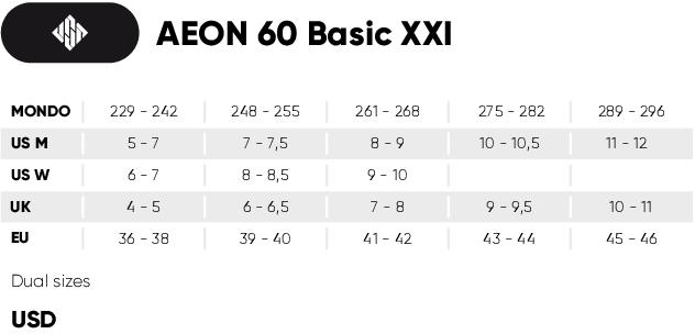 Inline Skates USD Aggressive Aeon 60 Basic XXI