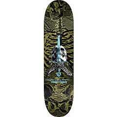 Powell Skull and Sword Gold 8.25 Deck